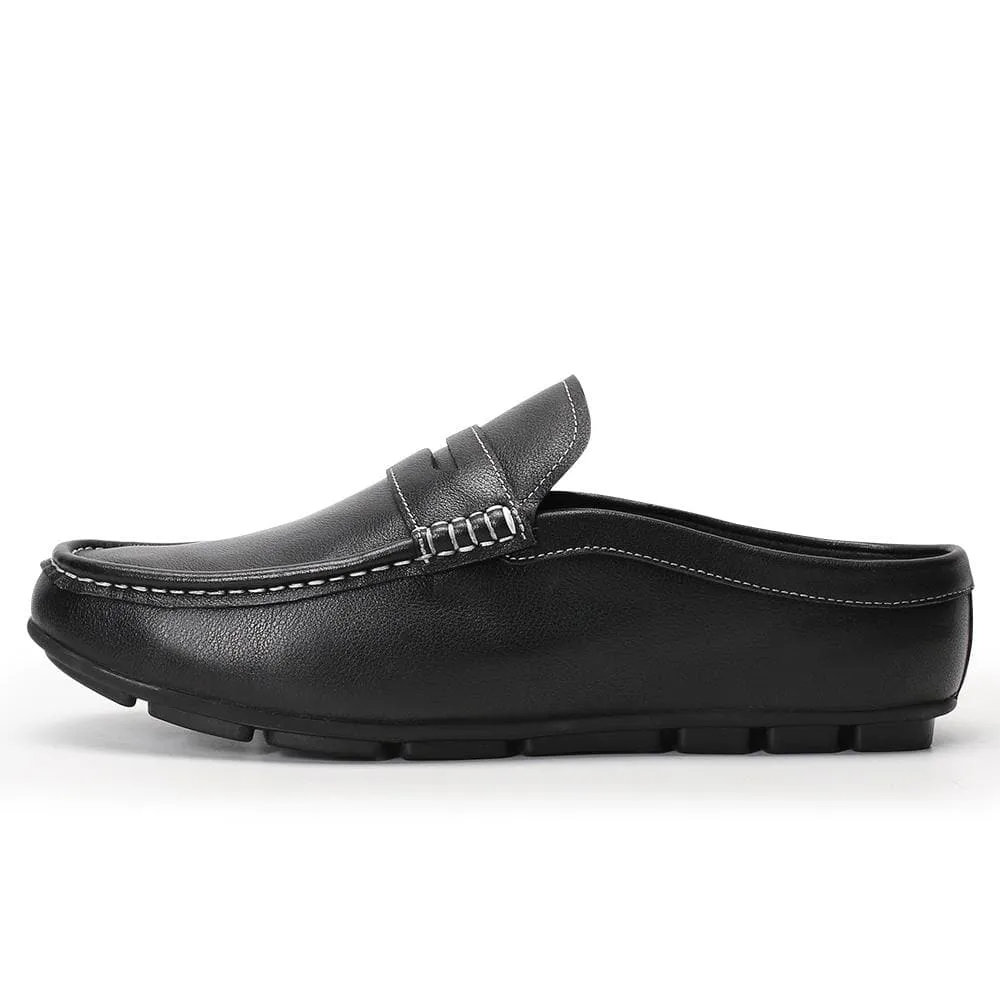 5 CM / 1.95 Inches Taller - CMR CHAMARIPA Height Increasing Loafers Shoes Black Leather Dress Slipper Elevator Moccasins Driving Shoes