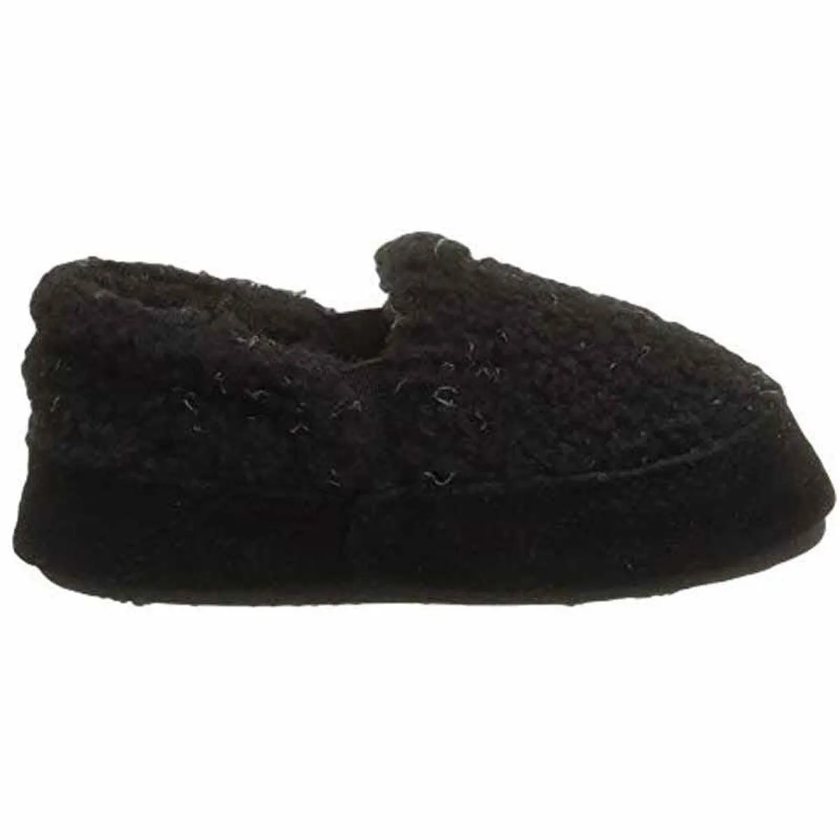 Acorn Kids' Slipperss - Colby Gore Moccasins, Black Berber, K12/13 | A10036ACE12-13