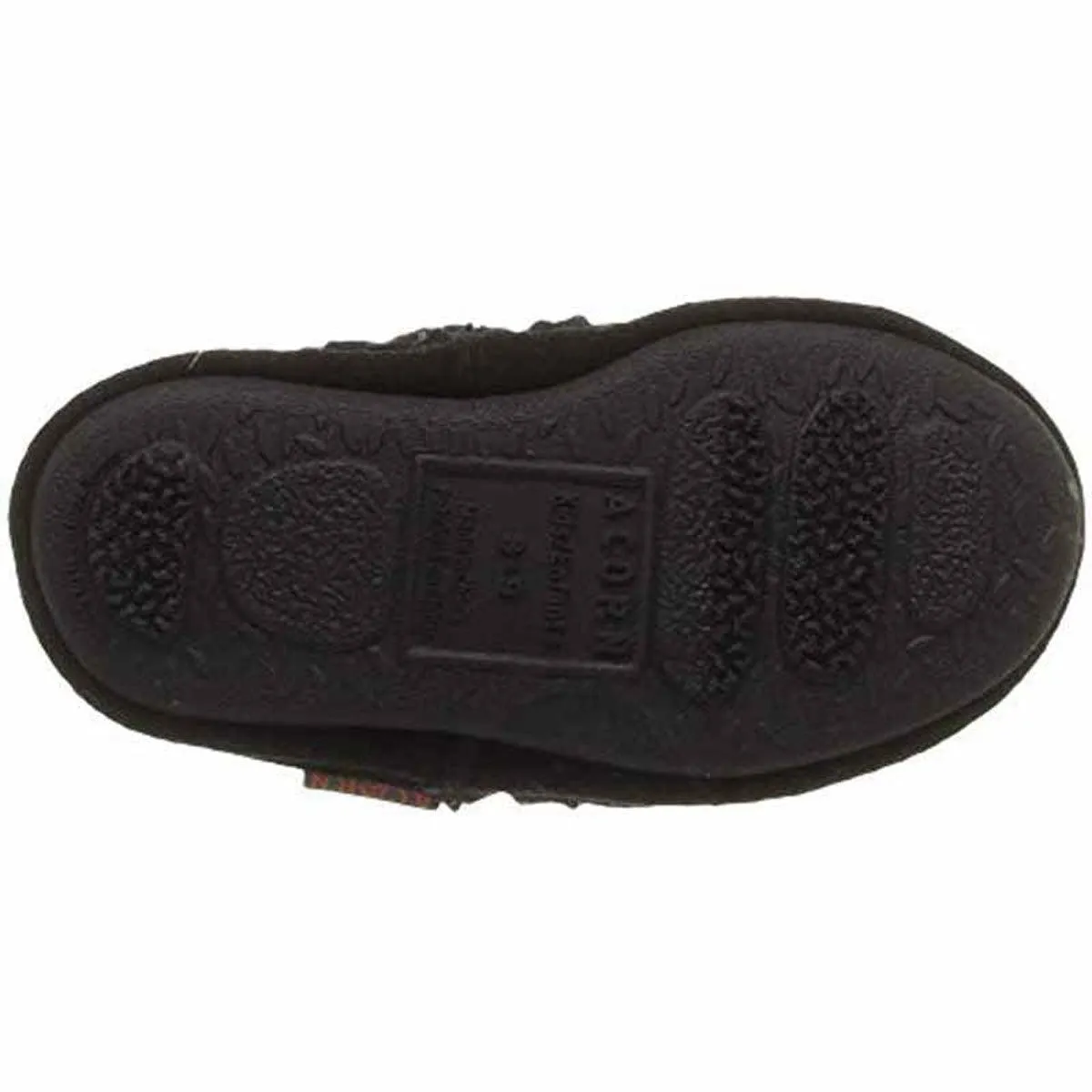 Acorn Kids' Slipperss - Colby Gore Moccasins, Black Berber, K12/13 | A10036ACE12-13