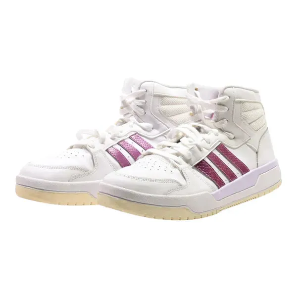 ADIDAS High Top Trainers White Leather Womens UK 9.5