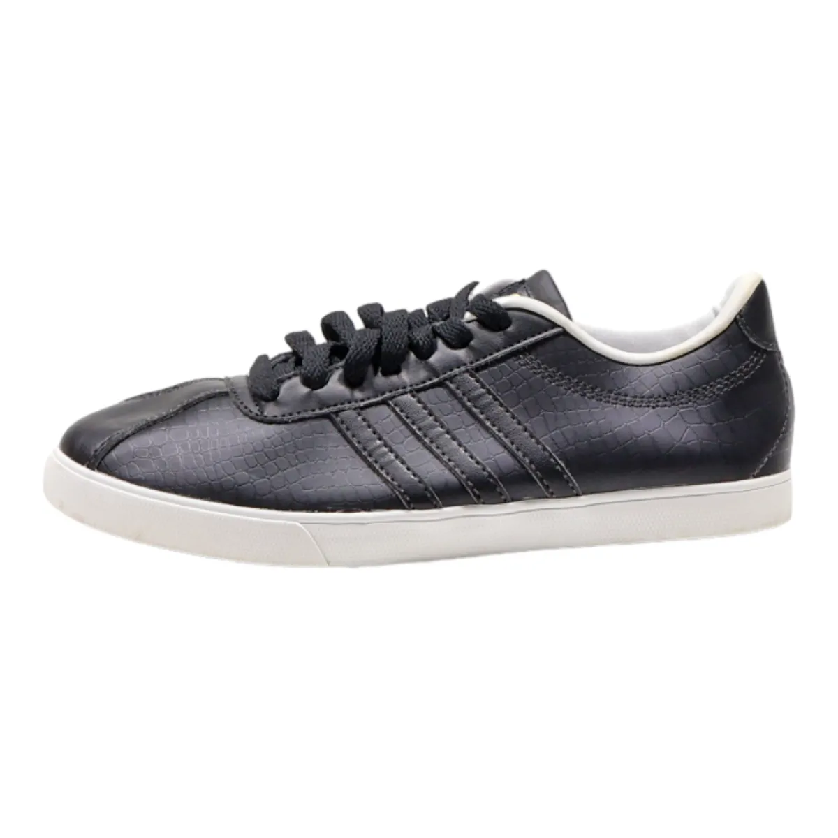 ADIDAS Low Top Trainers Black Leather Mens UK 6