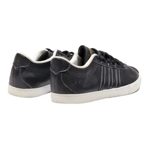 ADIDAS Low Top Trainers Black Leather Mens UK 6