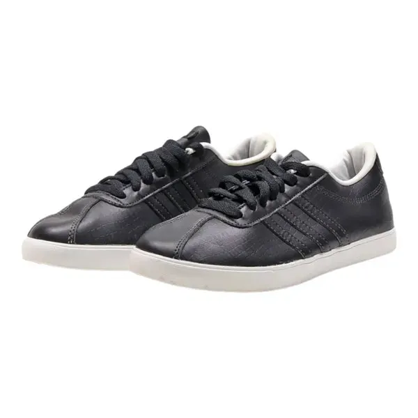 ADIDAS Low Top Trainers Black Leather Mens UK 6