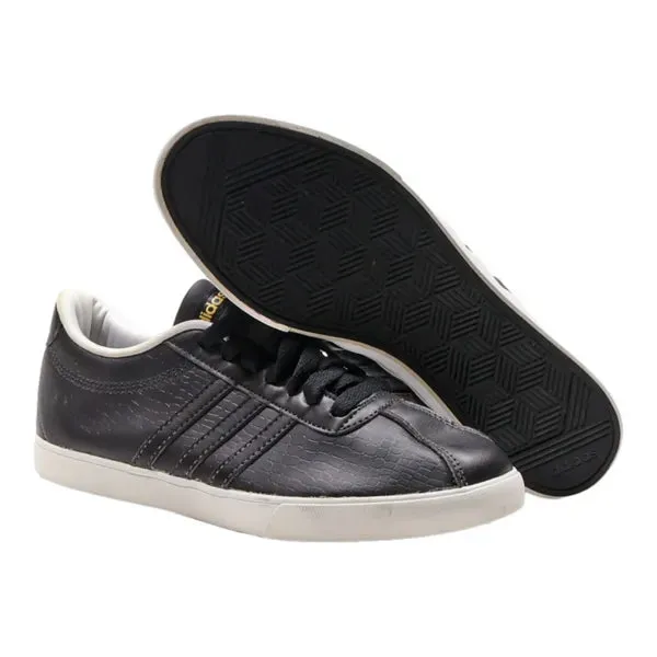 ADIDAS Low Top Trainers Black Leather Mens UK 6