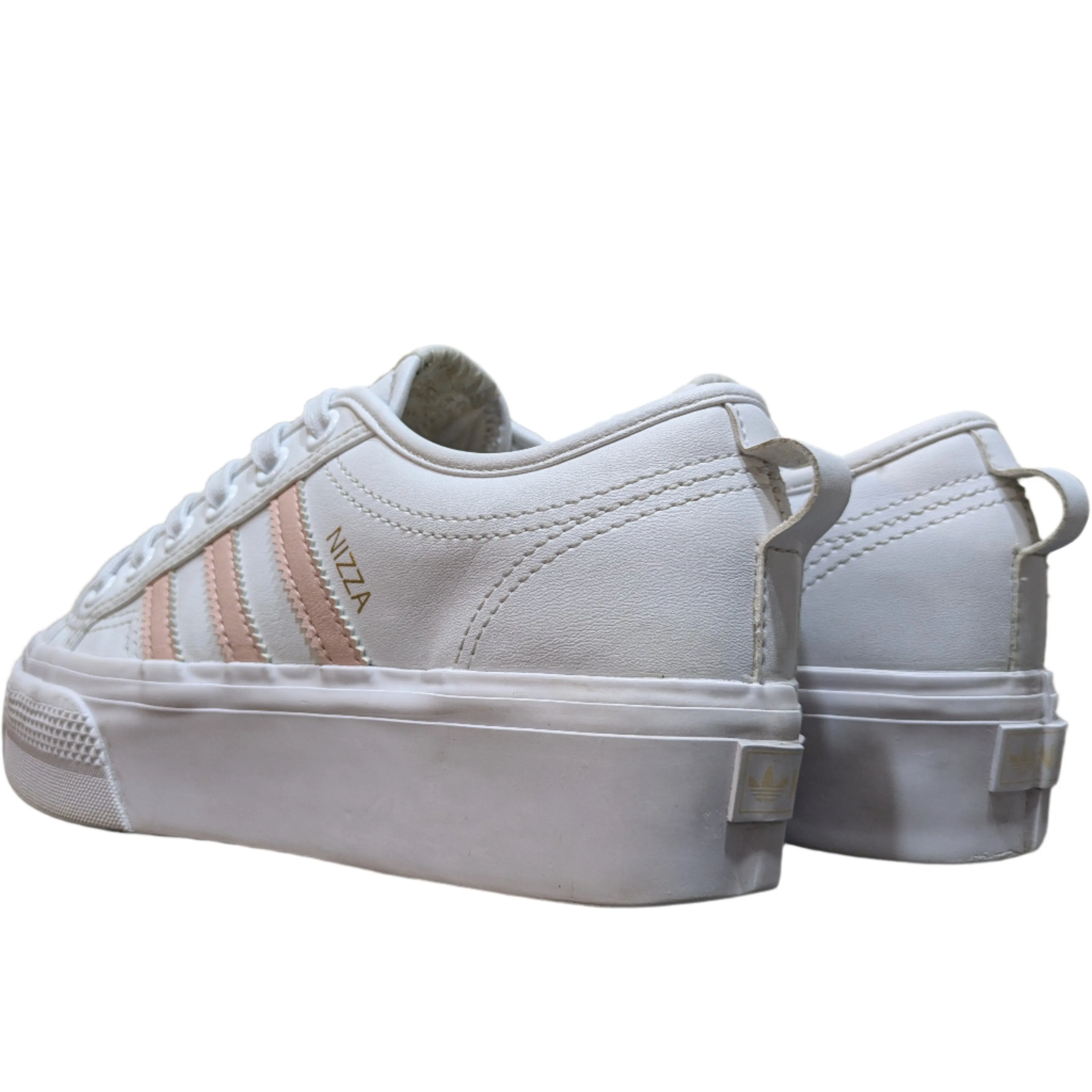 adidas Nizza Platform Shoes in Cloud White/Clear Pink (UK 5, EU 38, US 7)