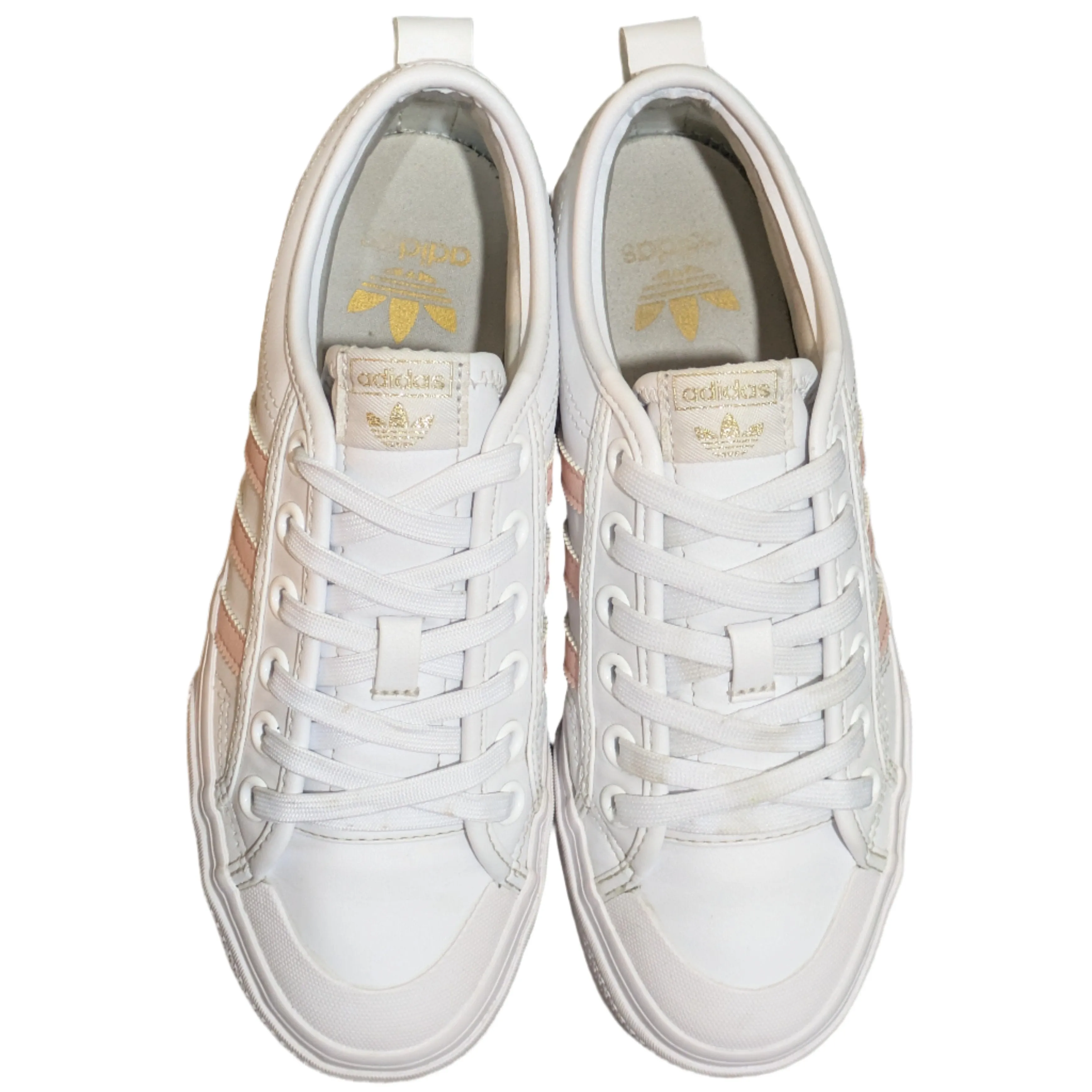 adidas Nizza Platform Shoes in Cloud White/Clear Pink (UK 5, EU 38, US 7)