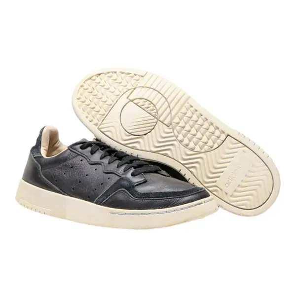 ADIDAS Supercourt Sneaker Trainers Black Leather Mens UK 6.5