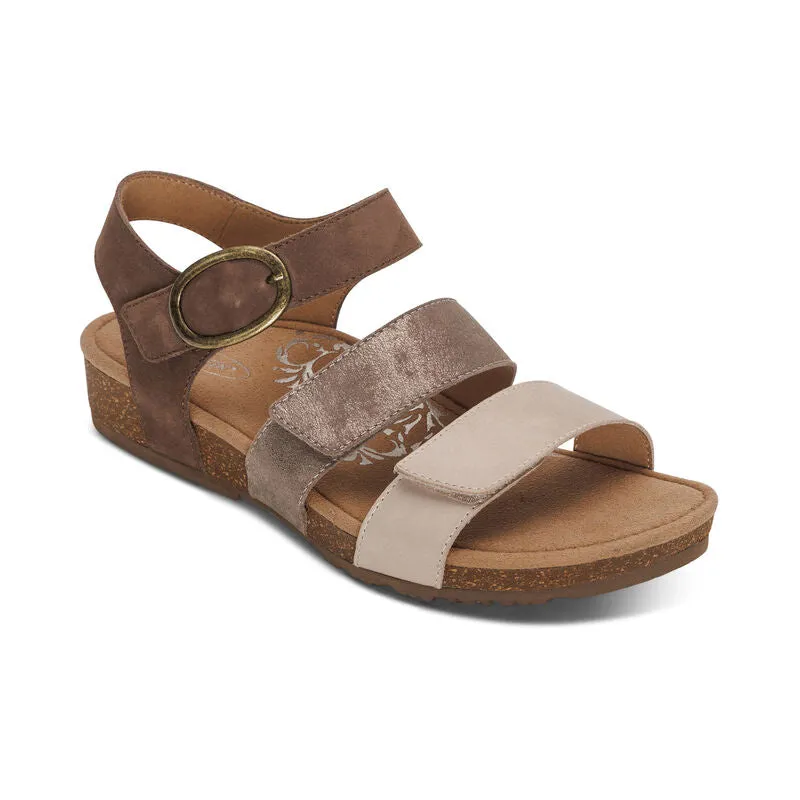 Aetrex Lilly Adjustable Quarter Strap Sandal Women's