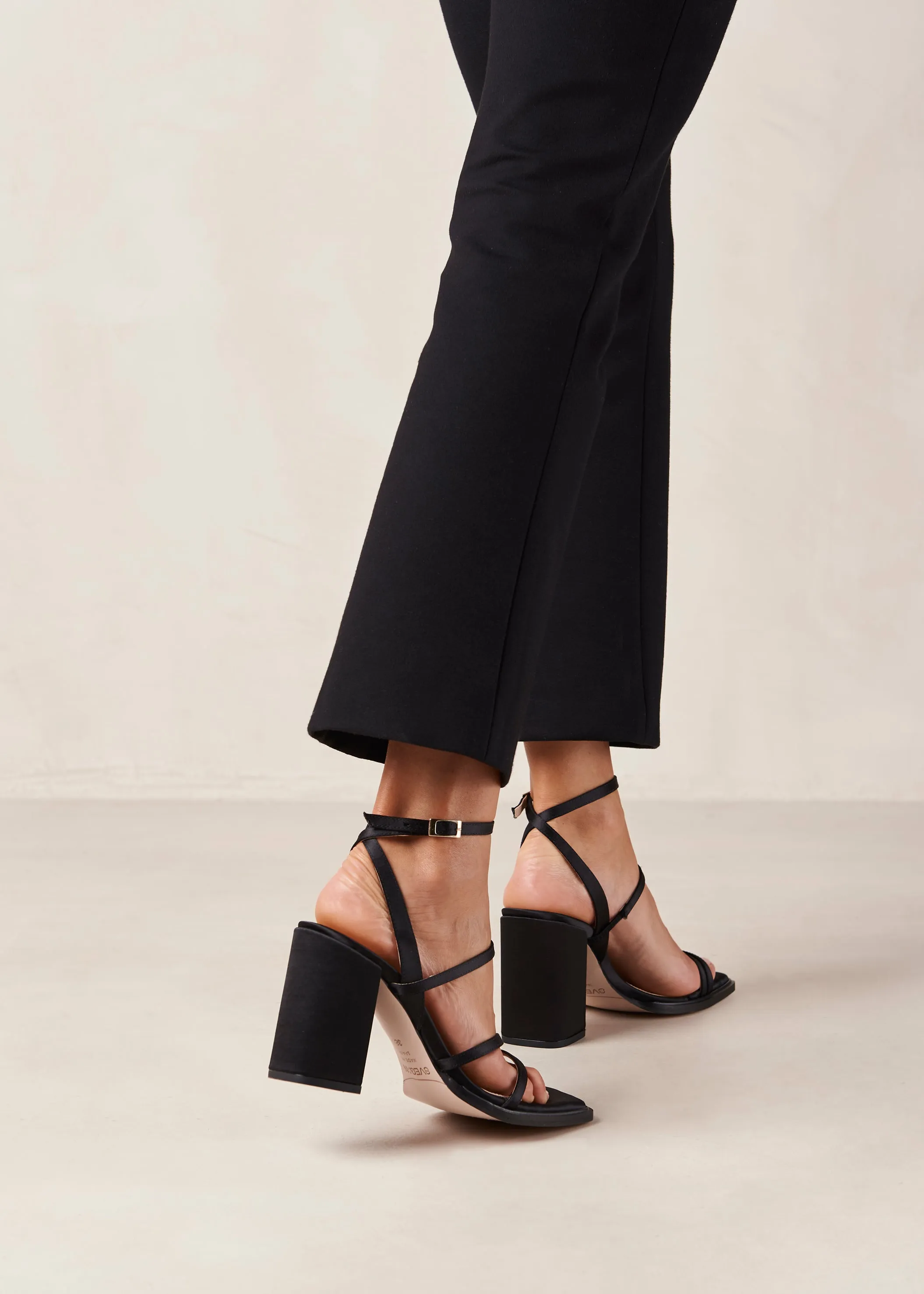 Alexa Silky Sandals - Black