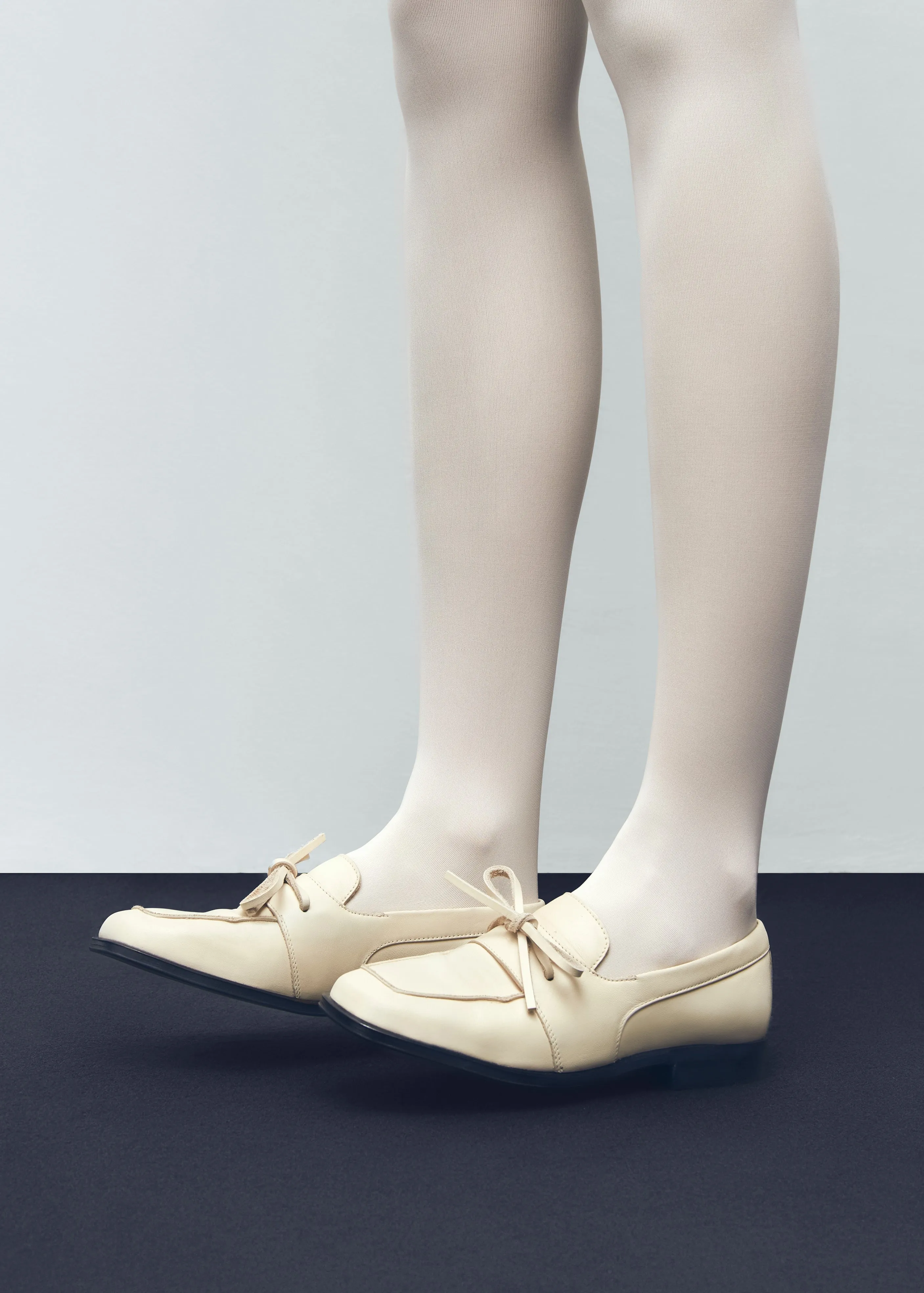 Amour Cream Leather Loafers