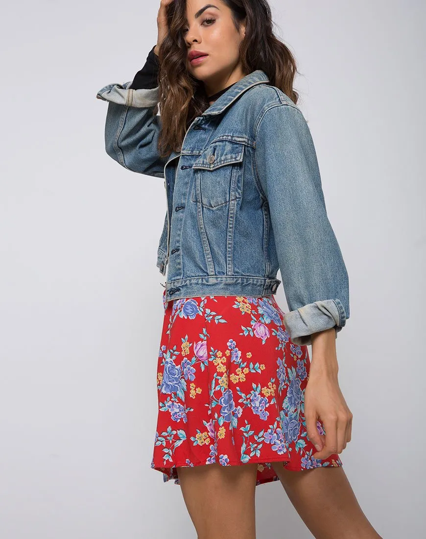 Andrea Skater Skirt in Vintage Fleur