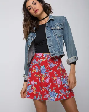 Andrea Skater Skirt in Vintage Fleur