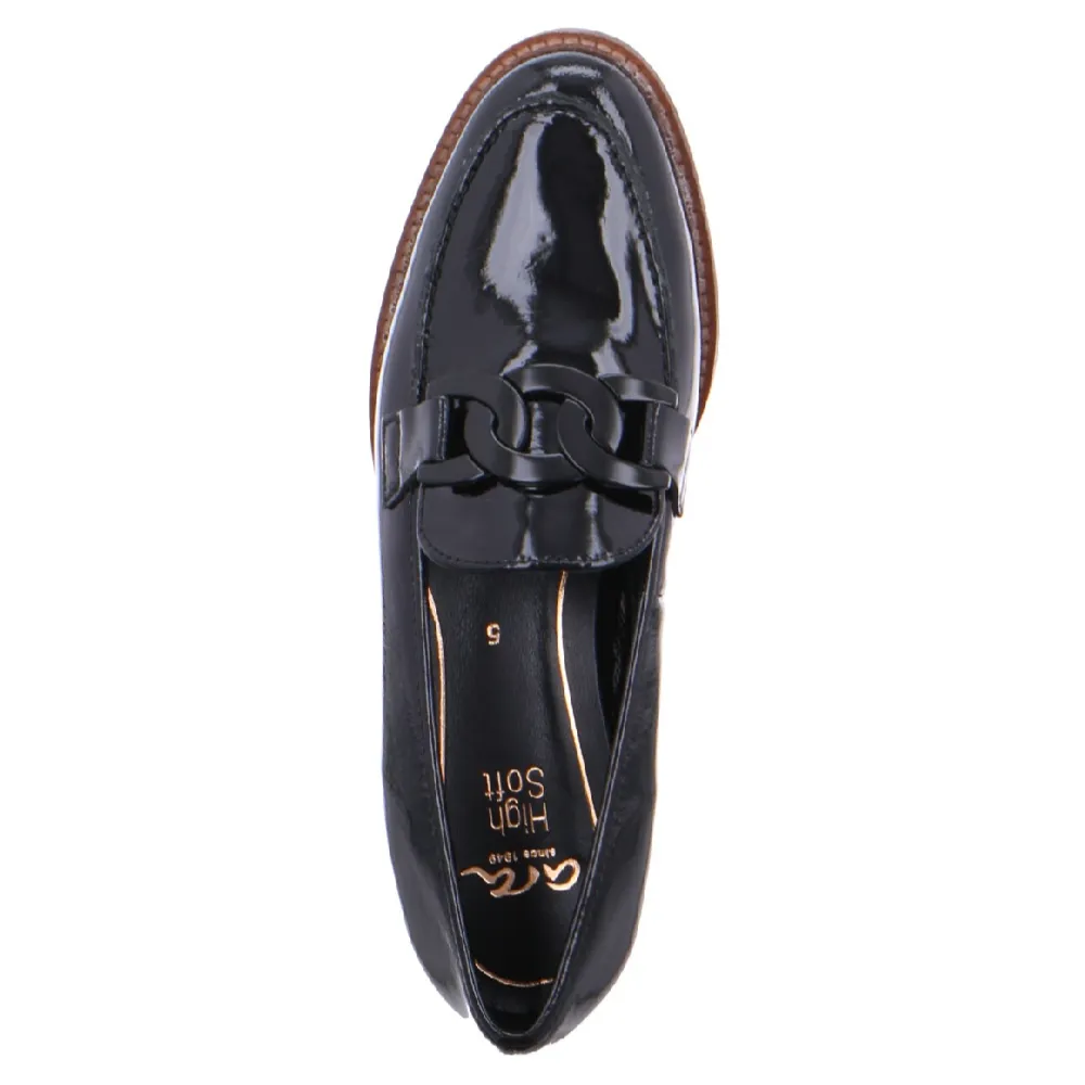 Ara Kyle Black Patent Leather Loafer (Women's)