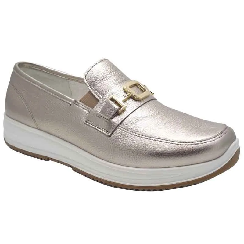 Ara Womens Gold Osaka Loafers 12-25528-08