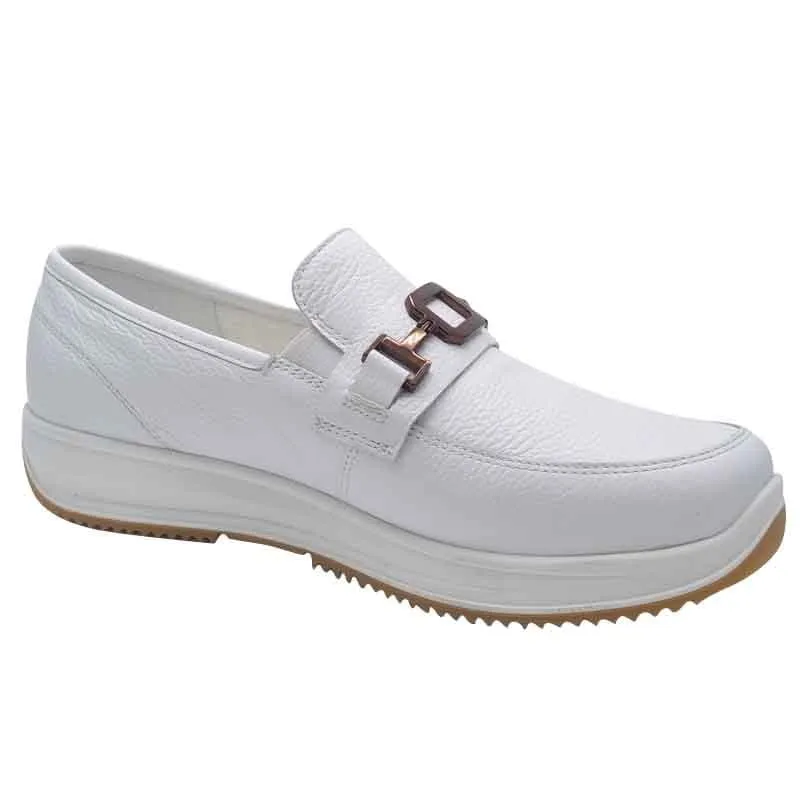 Ara Womens White Osaka Loafers 12-25528-04