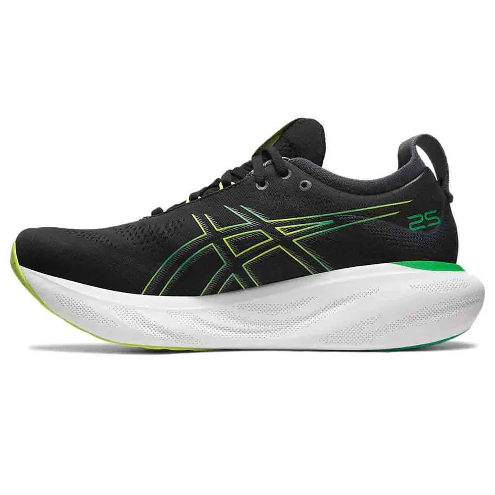 ASICS GEL-NIMBUS 25 (M) - (BLACK/LIME ZEST) - RUNNING SHOES