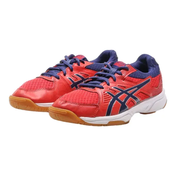 ASICS Sneaker Trainers Red Synthetic Womens UK 3.5