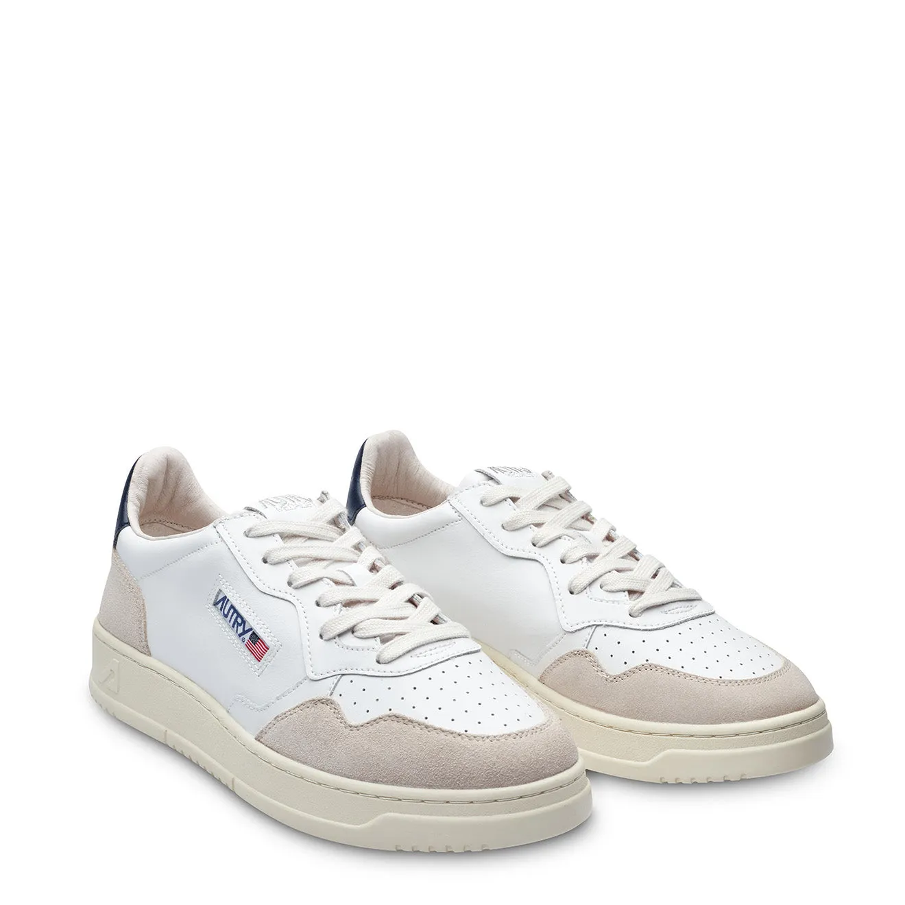 Autry Medalist Low Leather / Suede White / Blue Trainers