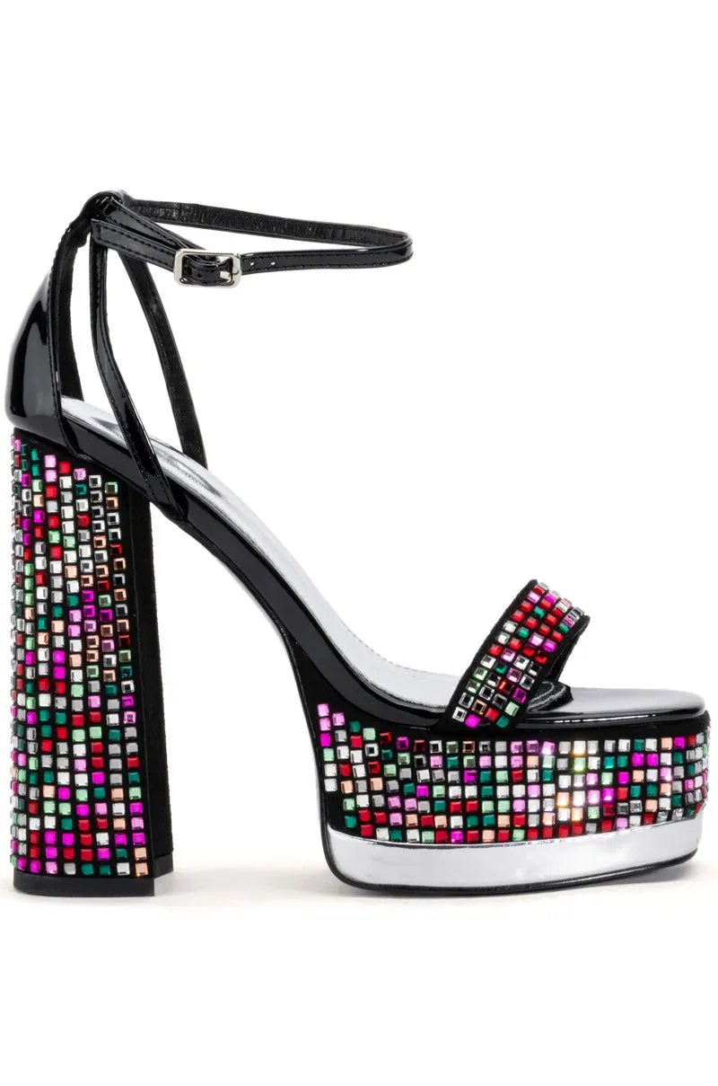 AZALEA WANG JESSIE EMBELLISHED SANDAL IN MULTI