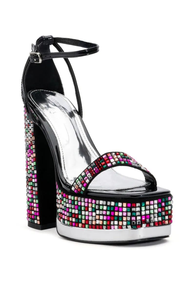 AZALEA WANG JESSIE EMBELLISHED SANDAL IN MULTI