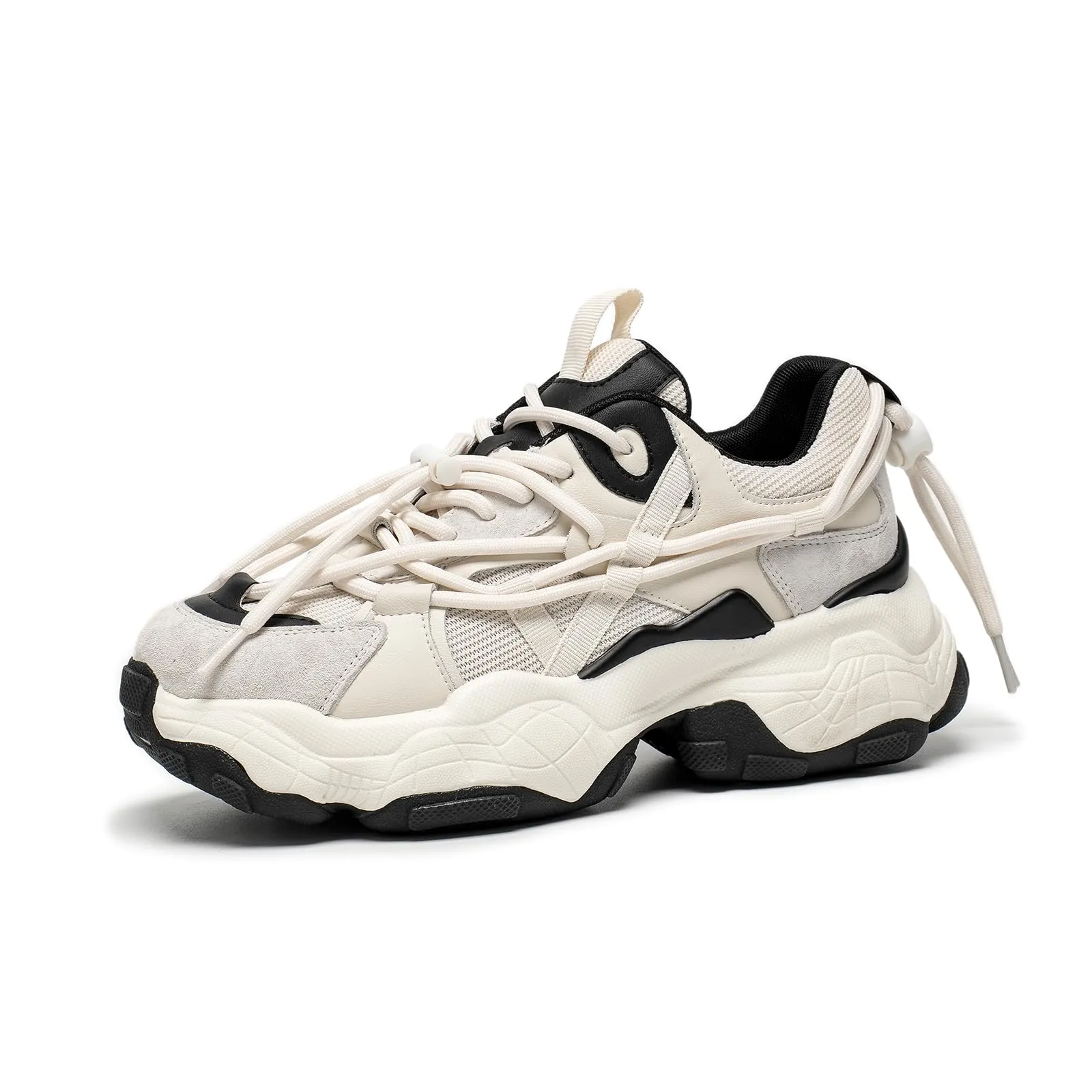 BeauToday Strappy Design Chunky Sneakers for Women