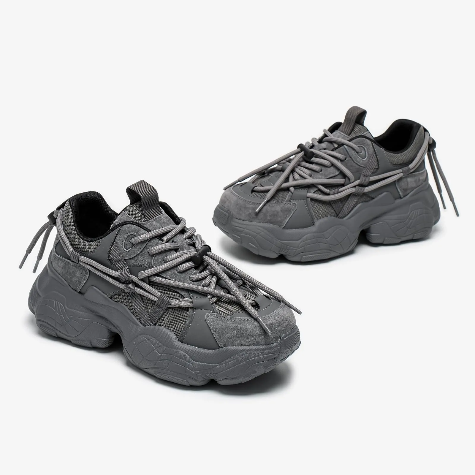 BeauToday Strappy Design Chunky Sneakers for Women