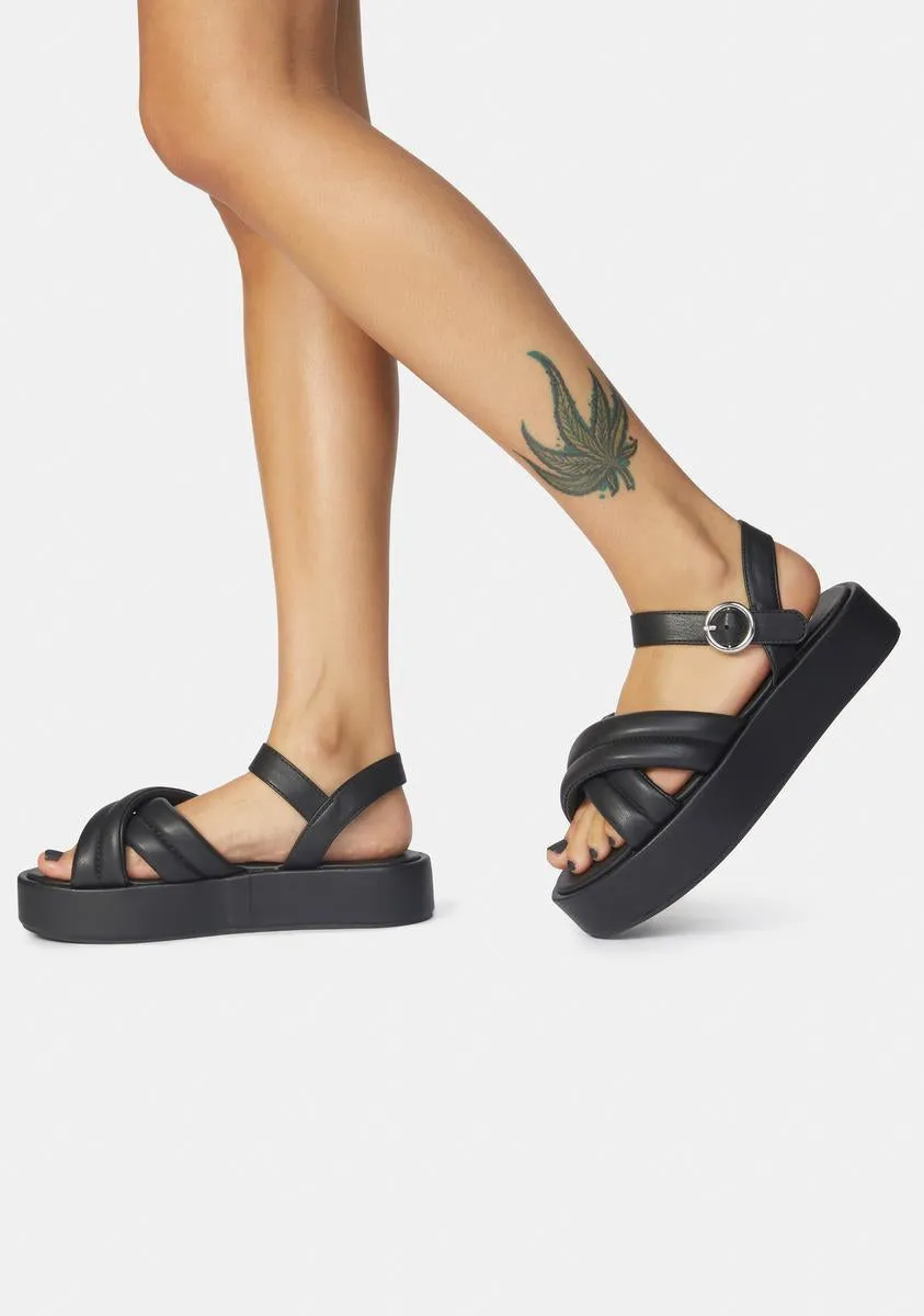 Black Kelsi Sandals