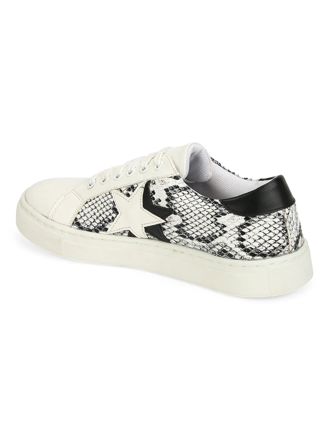 Black White Snake Trainers (TC-RLST13-BLK)