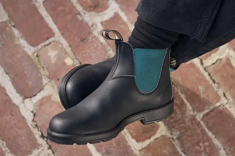 Blundstone 2307 Black Teal Slip On Chelsea Boots