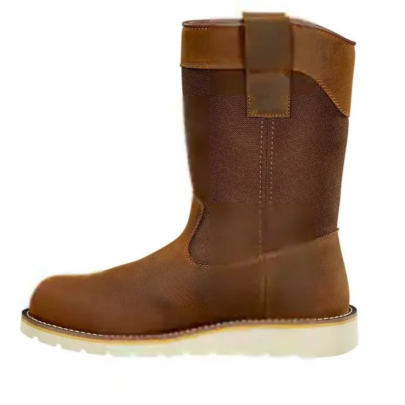 Carhartt Men's 10" Steel Toe WP Wedge Wellington Work Boot -Brown- FW1232-M