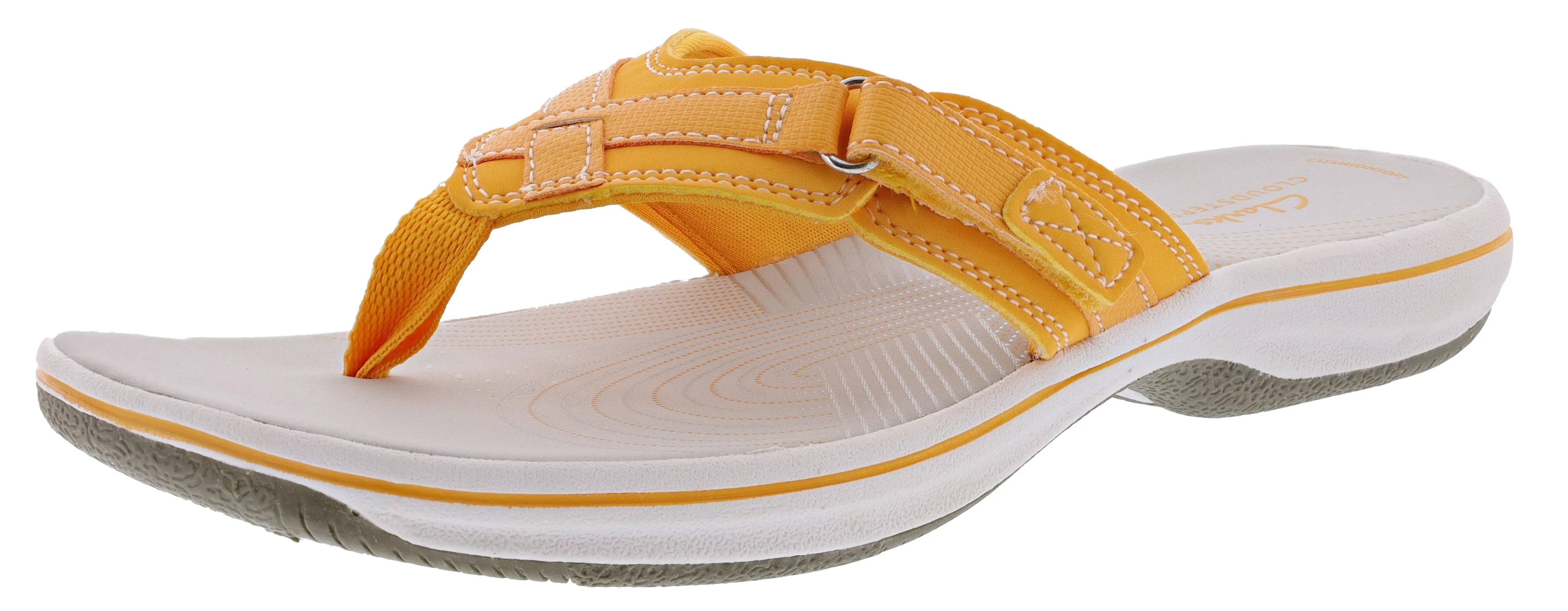 Clarks Women's Breeze Sea Adjustable Strap Comfort Flip Flops