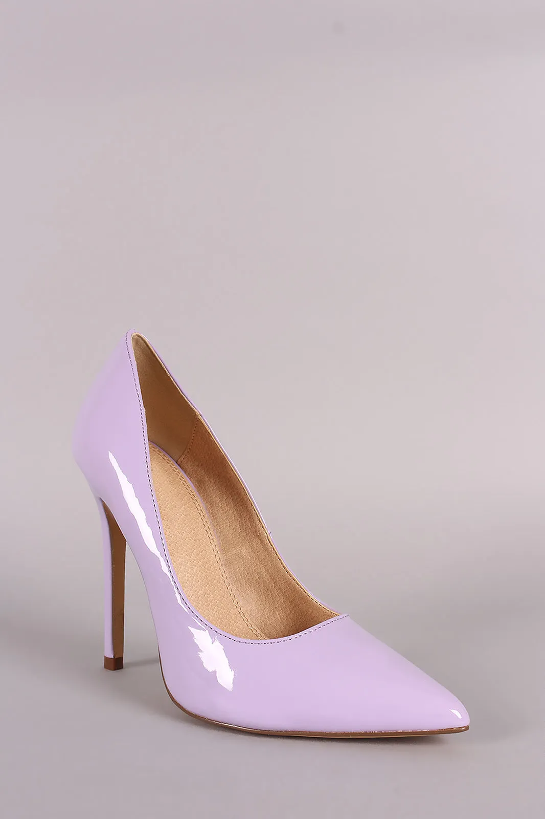 Classic Patent Pointy Toe Stiletto Pump