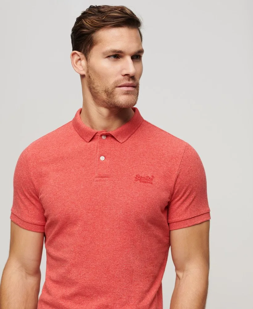 Classic Pique Polo Shirt - Hibiscus Red Marl