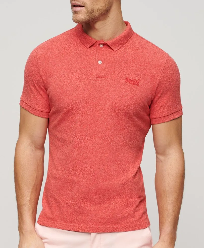 Classic Pique Polo Shirt - Hibiscus Red Marl