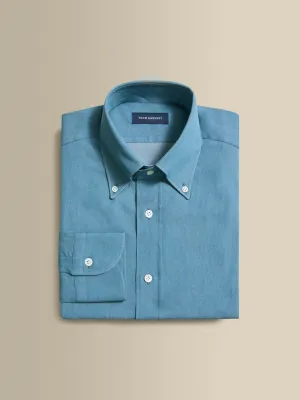 Cotton Chambray Button Down Collar Shirt