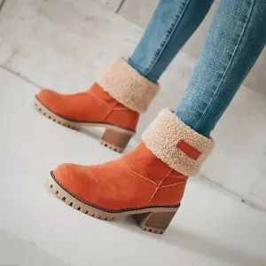 ELMWOOD™ COZY CHIC CHUNKY HEEL ANKLE WINTER BOOTS