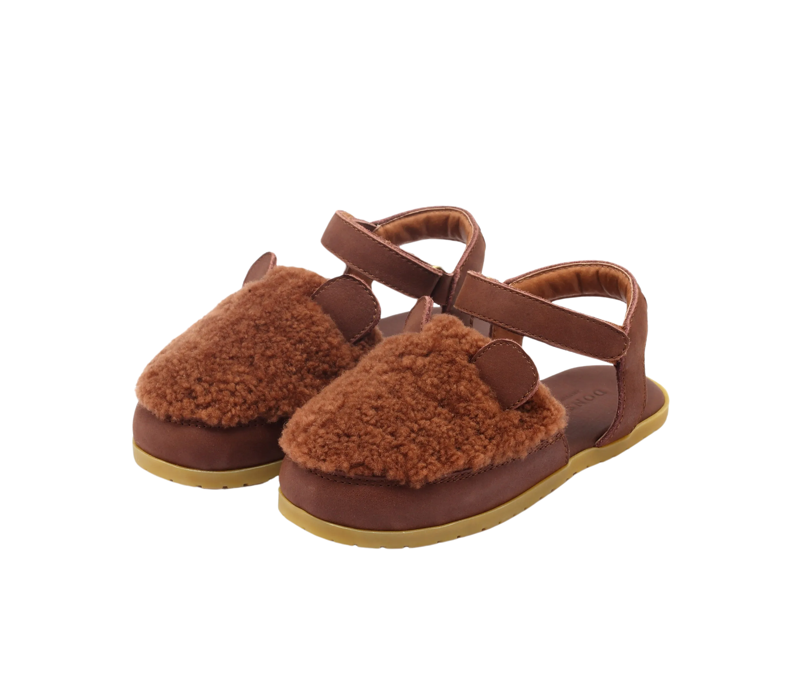 Els Sandals | Bear | Brown Curly Sheep Wool