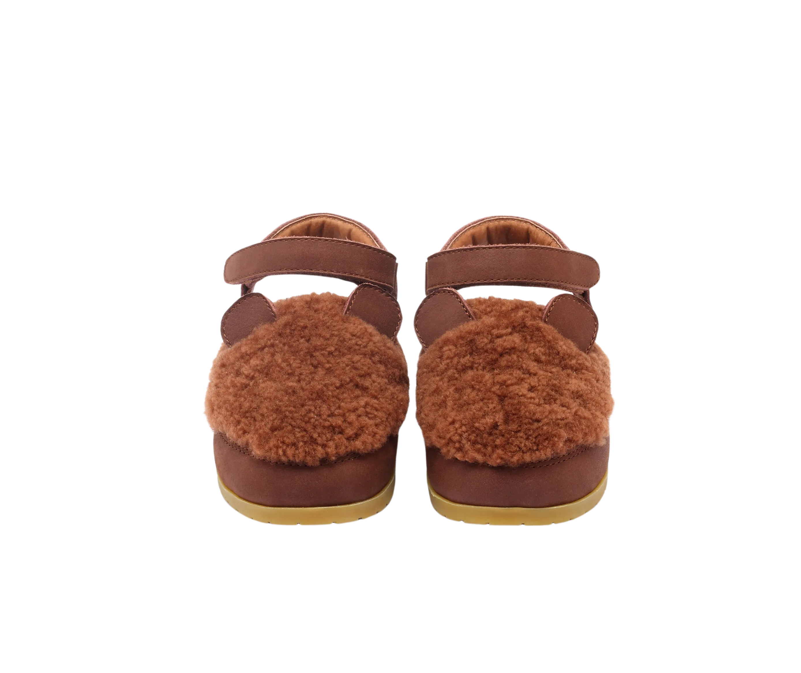 Els Sandals | Bear | Brown Curly Sheep Wool