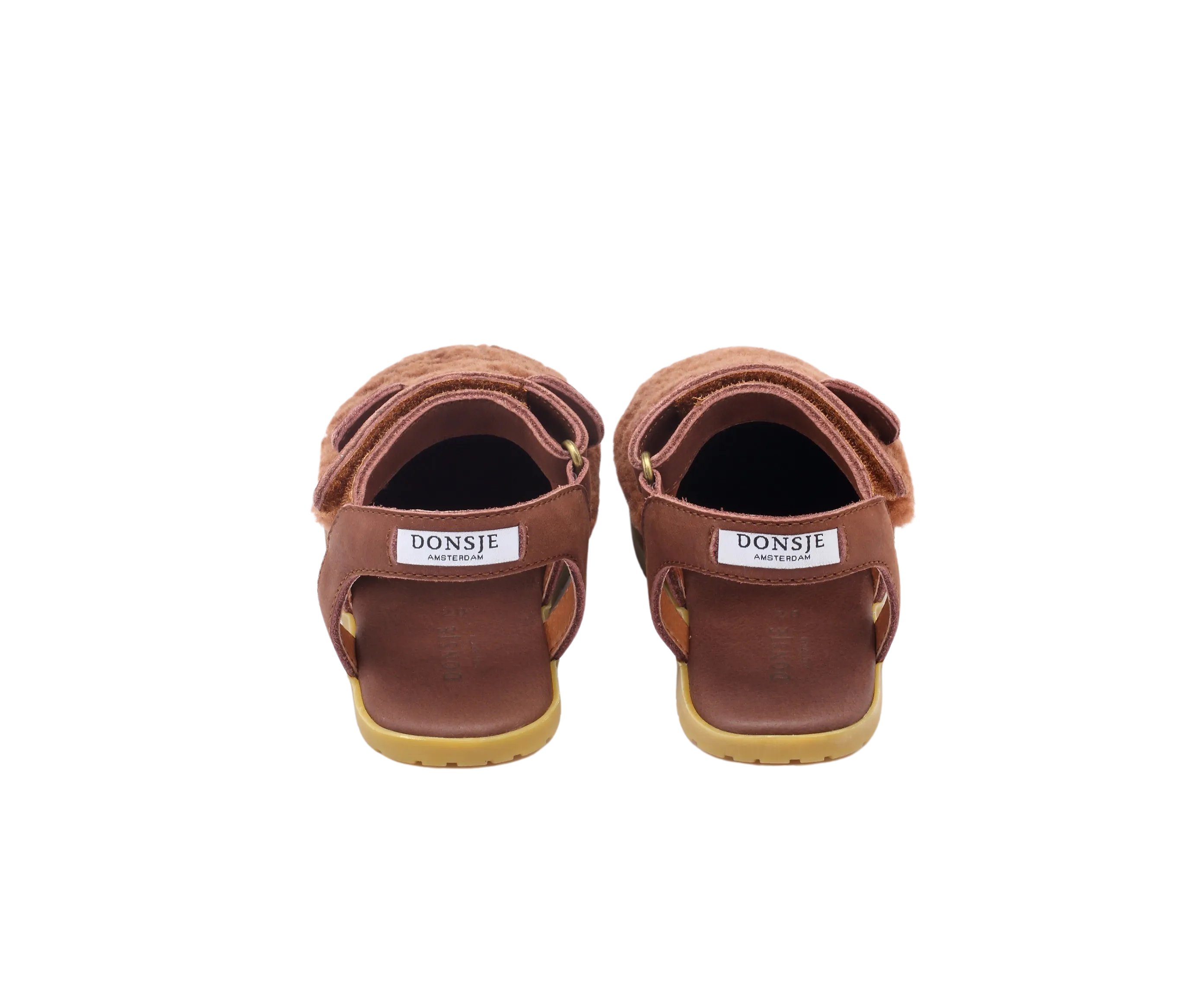 Els Sandals | Bear | Brown Curly Sheep Wool