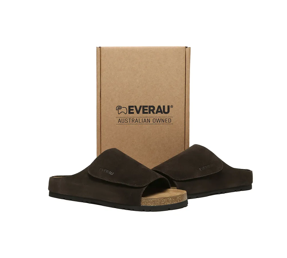 EVERAU® Men Adjustable Embossed Slip-on Summer Slides Justice