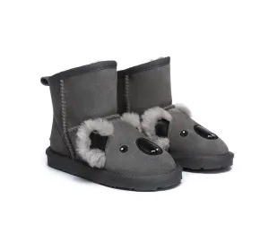 EVERAU® UGG Boots Kids Sheepskin Wool Koala Kids Plus