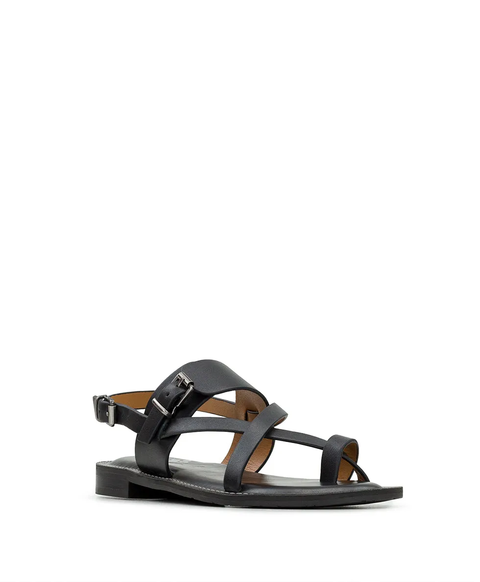 Fidella Sandals - Vegetable Tanned Leather — Black