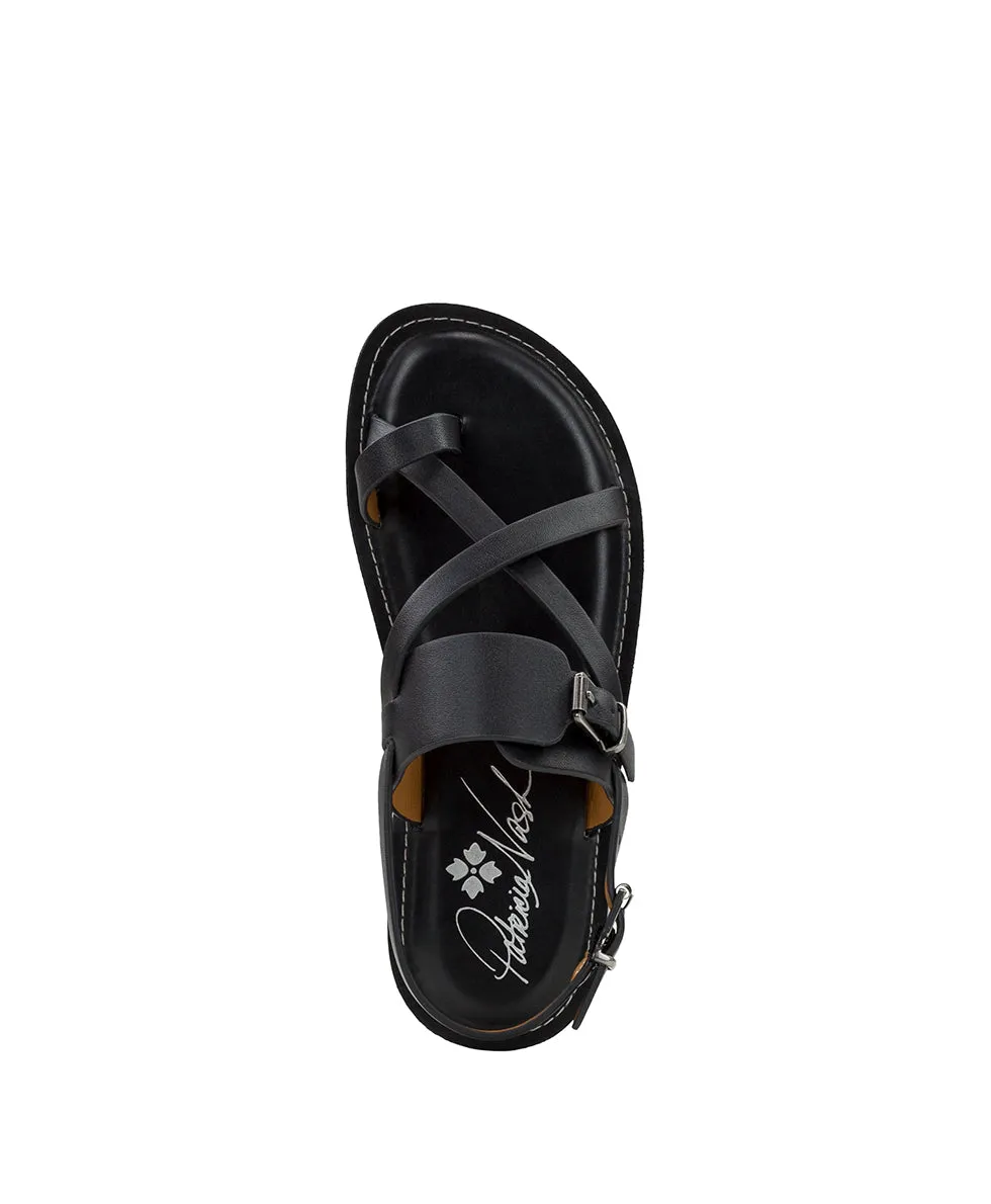 Fidella Sandals - Vegetable Tanned Leather — Black