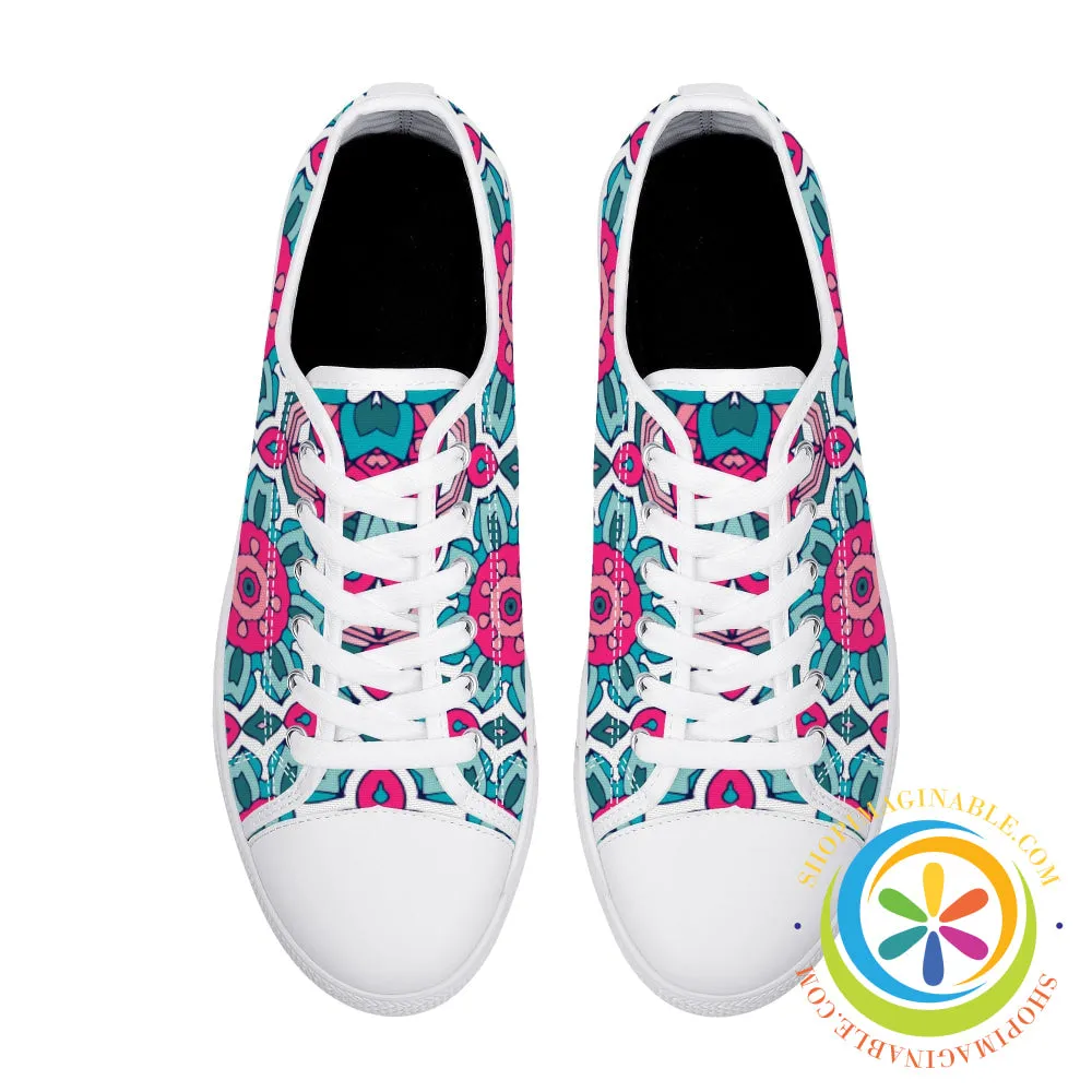 Fun Creative Abstract Ladies Low Top Canvas Shoes