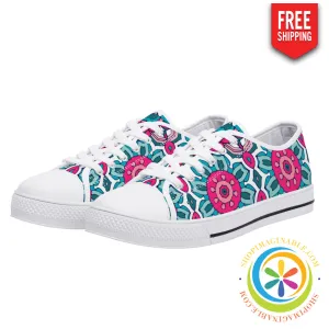 Fun Creative Abstract Ladies Low Top Canvas Shoes