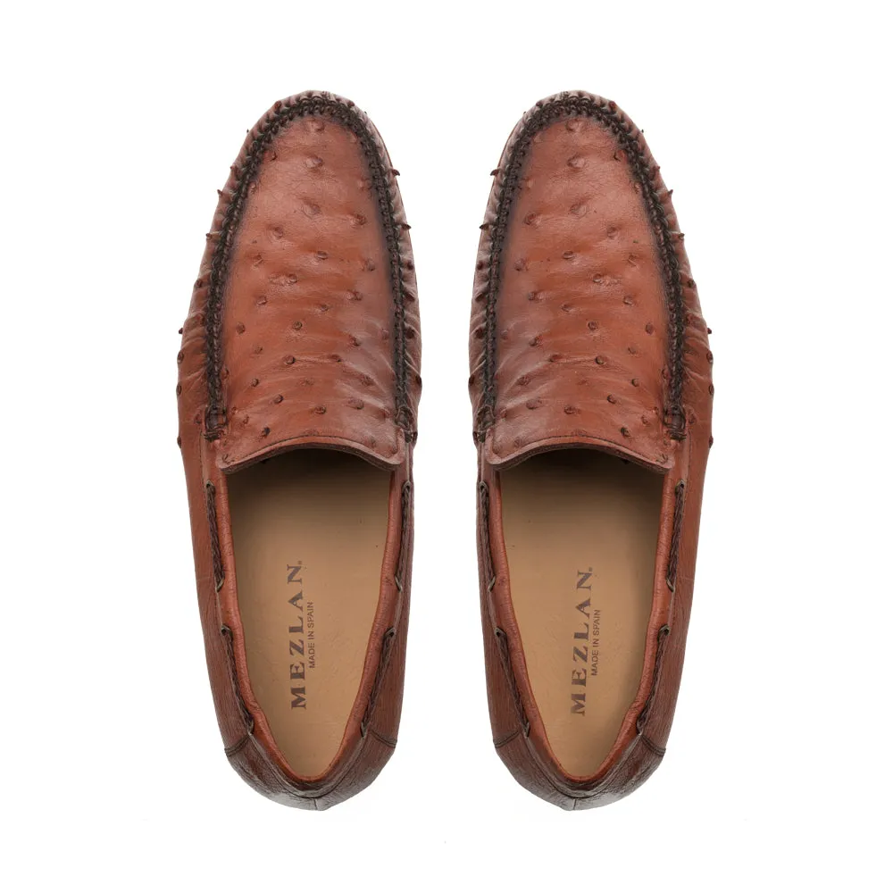 Genuine Ostrich Moccasin Slip On