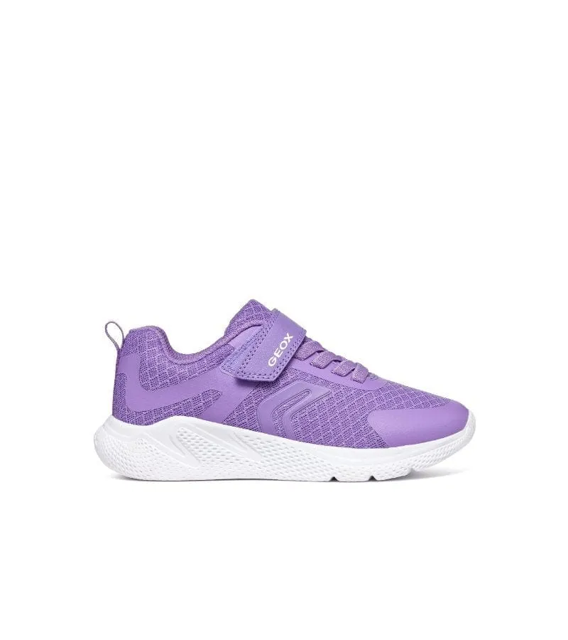 Geox Girls Purple Mesh Casual Sporty Trainer Sprintye - J45FWA