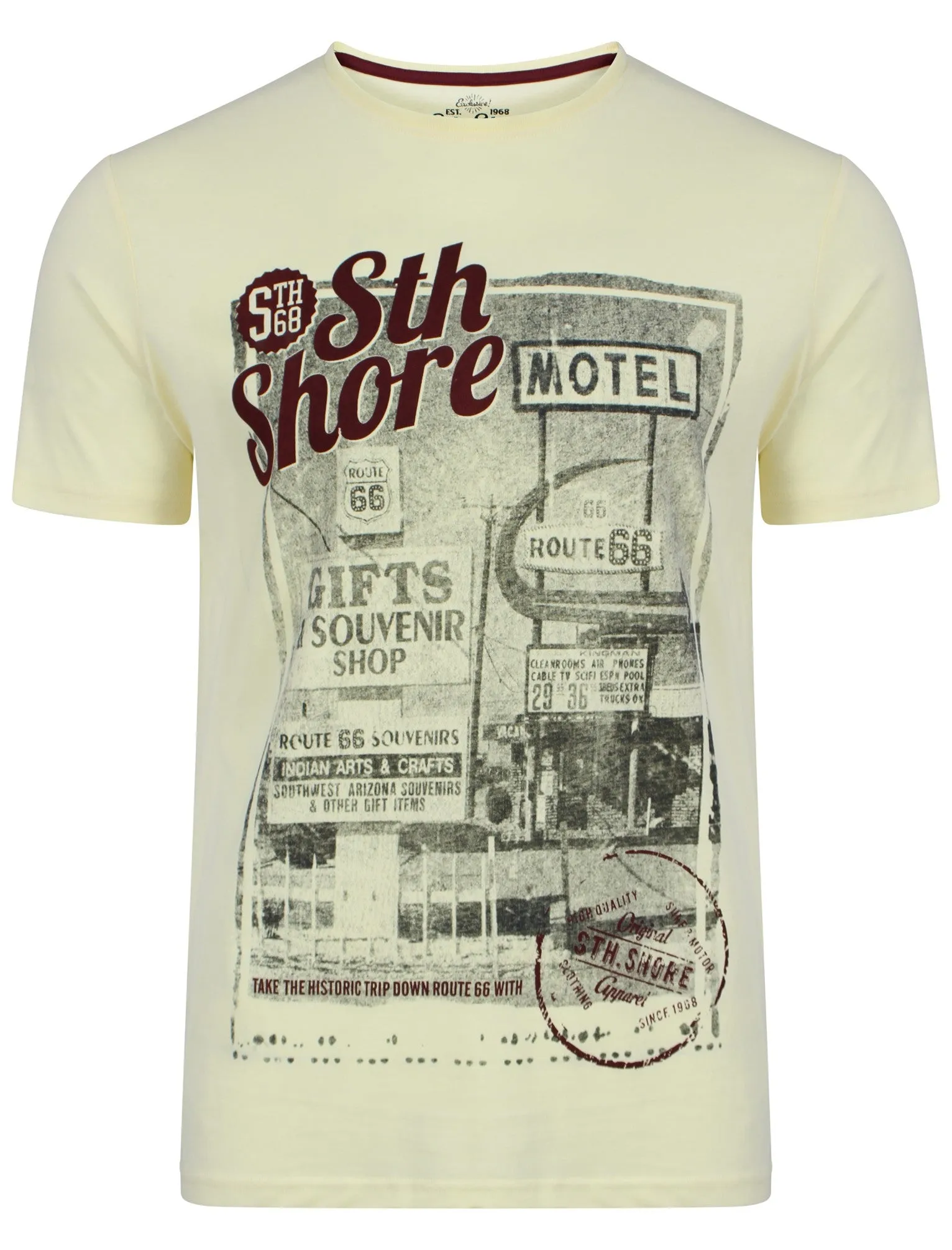 Gift Shop Print T-Shirt in Pale Yellow  - South Shore