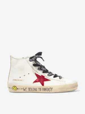 Golden Goose Kids Francy Leather Vintage Star High Top Trainers