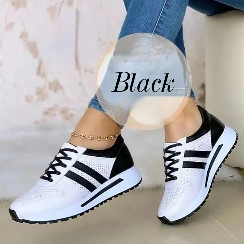 GRW Sporty Orthopedic Shoes Women Breathable Striped Cushioned Sneakers Trendy